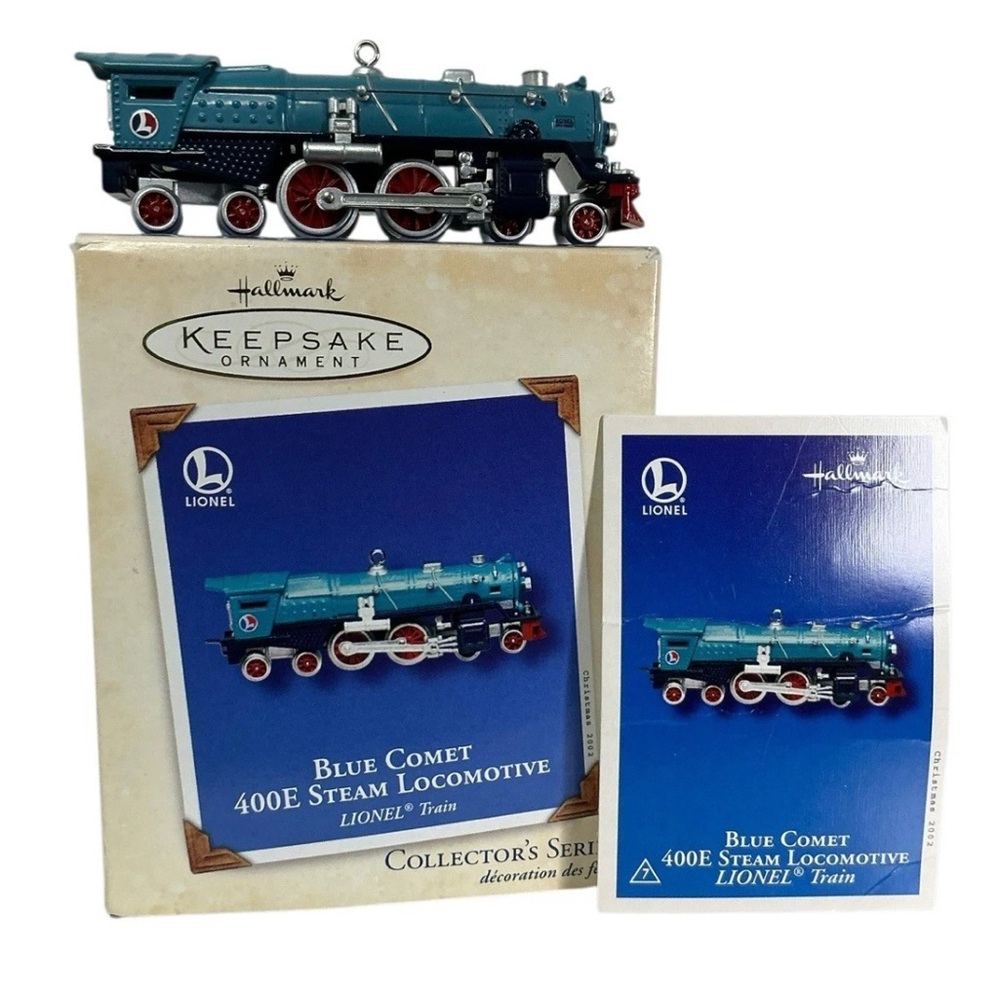 Vintage Hallmark Keepsake Ornament,Lionel Blue Comet 400E Steam Locomotive. 2002